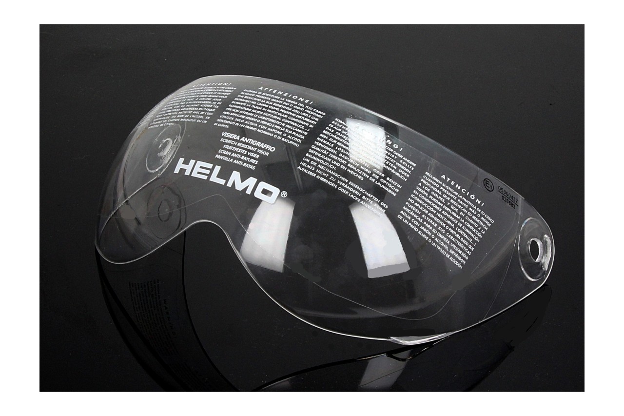Helmo Milano visor, clear, goggle visor for PelleDura, ViaColVento, Turbine (ECE 22.05)