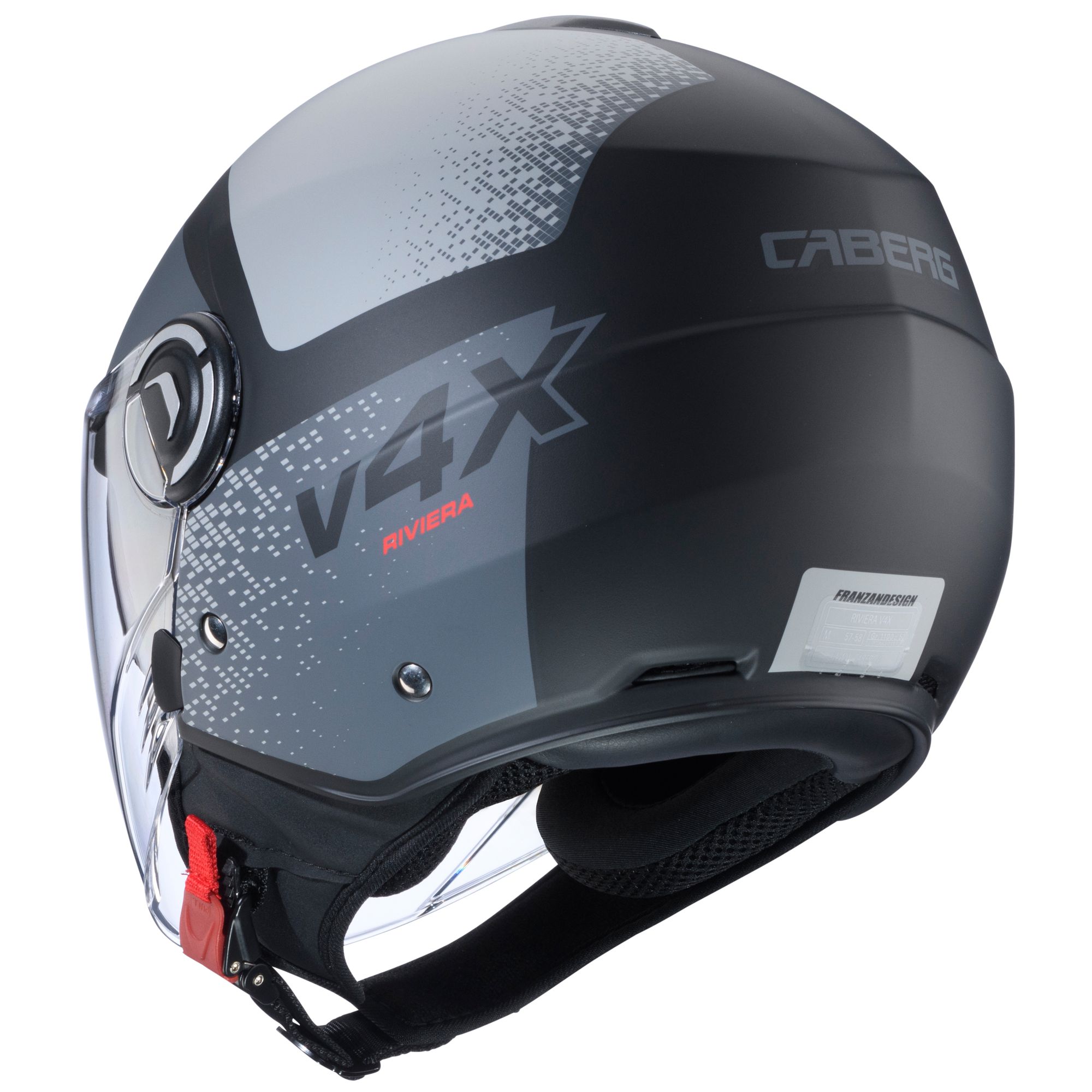 Caberg helmet Riviera V4 X Alpha matt-black/anthracite-grey