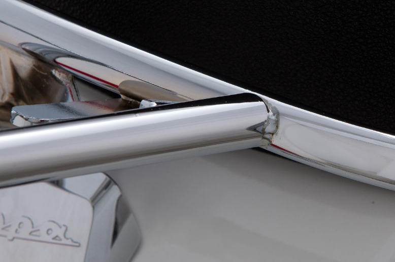 Luggage rack front for Vespa LX /LXV /S 50-150cc, foldable, chrome