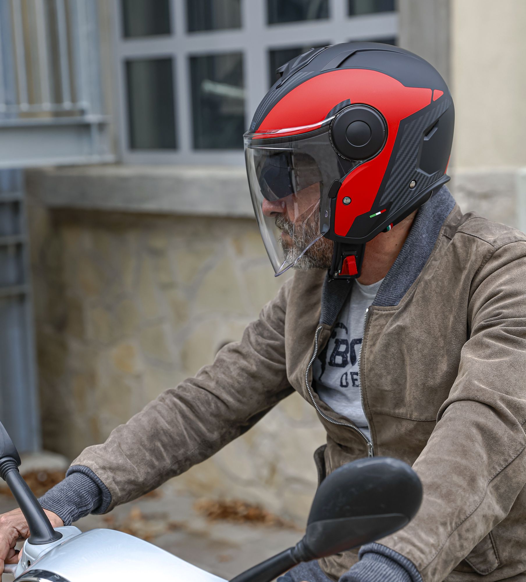 Caberg helmet Soho Milano black/red