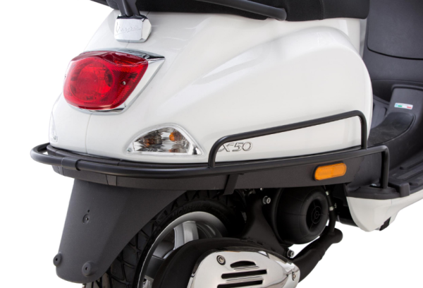 Crash bar side cover for Vespa LX/LXV/S 50-150cc, black