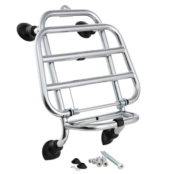 Front luggage rack for Vespa GTS /GTS Super HPE /GTV 125/300 ('19-), foldable, chrome