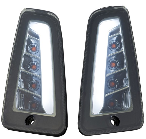 Indicator kit front left/​right for Vespa GTS/​GTS Super/​GTV/​GT 60/​GT/​GT L ('03-'13), tinted