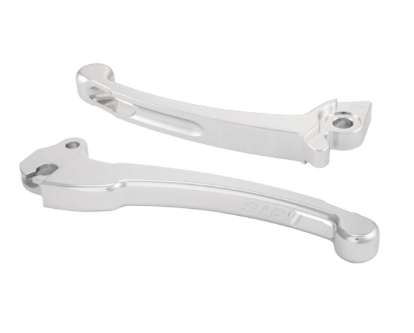Sport lever set clutch/brake for Vespa PX 125 -150ccm, HBZ Hengtong, right/left, silver