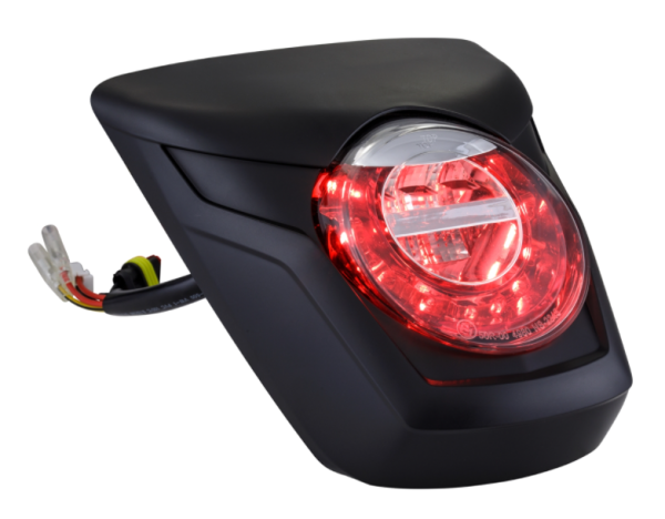 Rear light LED red for Vespa Primavera/​Sprint 50-150ccm, edge - black matt