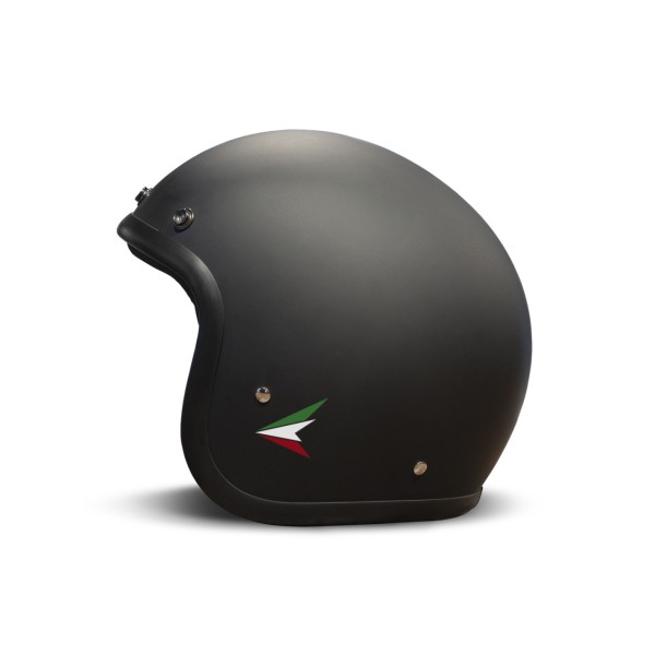DMD jet helmet Retro, black, matt, Ita Black, fiberglass, ECE 22.06