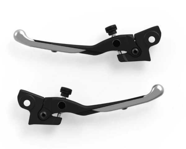 RIZOMA sports lever set for Vespa GTS/GTS Super 125-300cc (`23-), silver/black