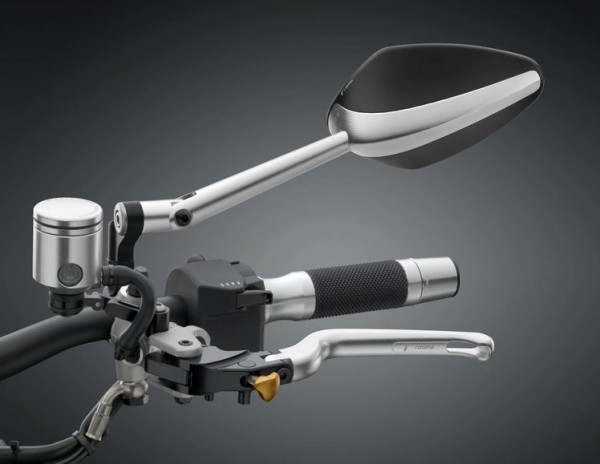 Mirror RIZOMA "Veloce naked" left or right for Vespa, silver/black