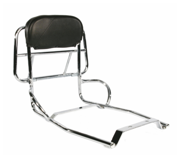 Rear luggage rack for Vespa PX 80-200cc, foldable, chrome