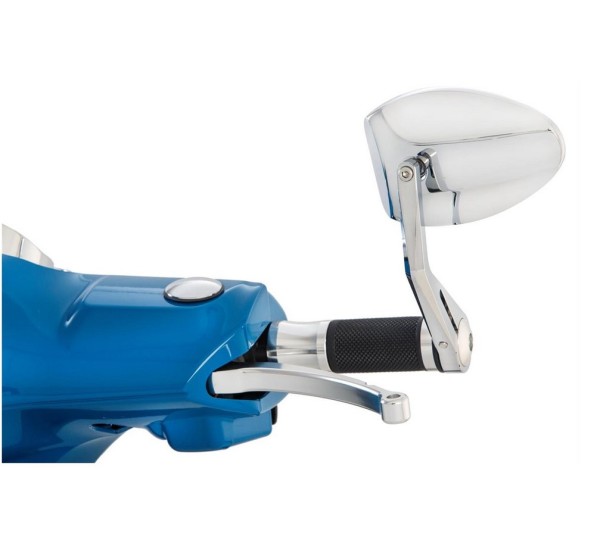 Handlebar end mirror FERRARA 2 for Vespa, left or right, chrome