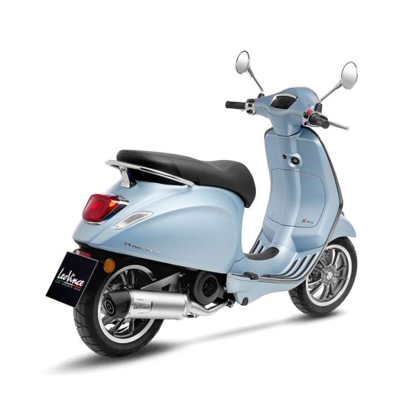 LeoVince exhaust system LV One Evo for Vespa Primavera 125, stainless steel silver, slip on, E-certificate