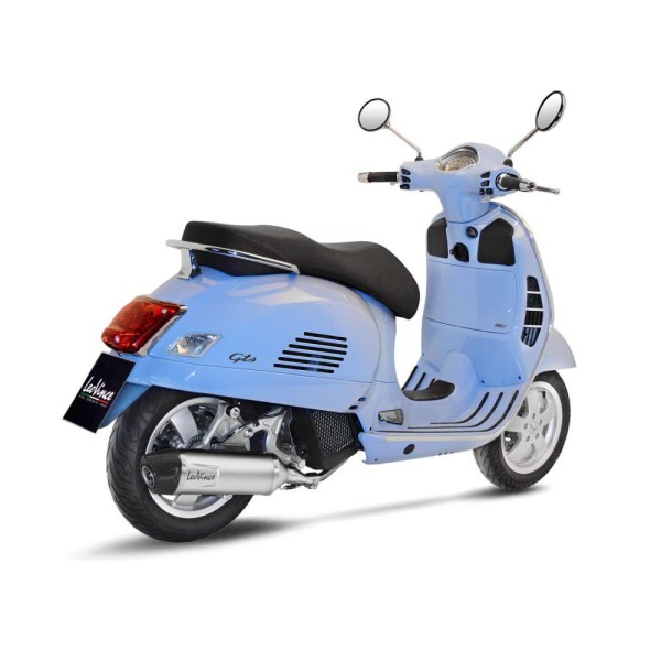 LeoVince complete system SBK Nero for Vespa GTS 125 /150, stainless steel, slip on, ABE, Euro4