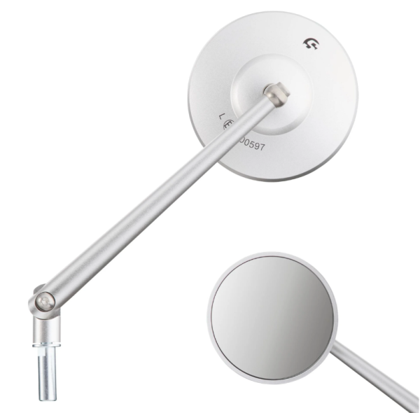 Standard mirror left or right for Vespa PX 125-200cc, aluminum matt