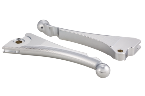 Sport lever set brake "Shorty 3D" left/right for Vespa LX/​LXV/​S/​Primavera/​Sprint, silver