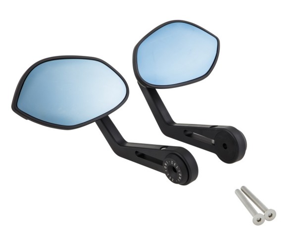 Handlebar end mirror ZELIONI for Vespa, right and left, matt black