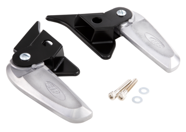 Footrests right and left for Vespa Primavera/​Sprint 50-150ccm 2T/​4T AC, black/silver