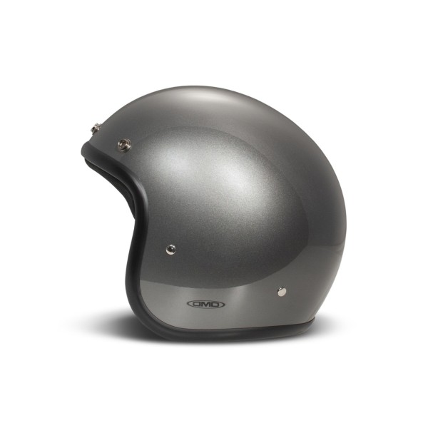 DMD Retro Jet Helmet, gray, glossy, Metallic Gray, fiberglass, ECE 22.06