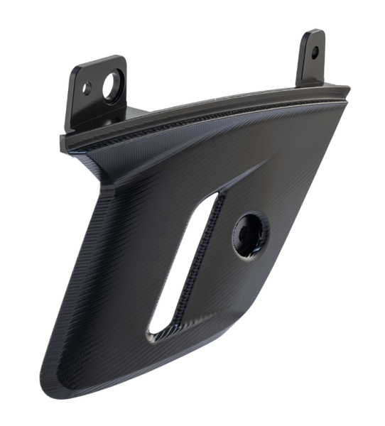 Fork fairing for Vespa GTS/GTS Super 125/300cc (`22-), aluminum, black anodized