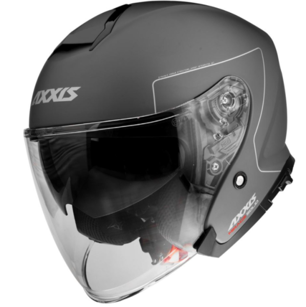Axxis jet helmet, Mirage SV Solid, titanium matt