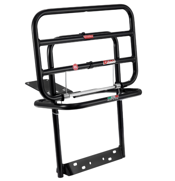 Rear luggage rack for Vespa PX 80-200cc, foldable, black