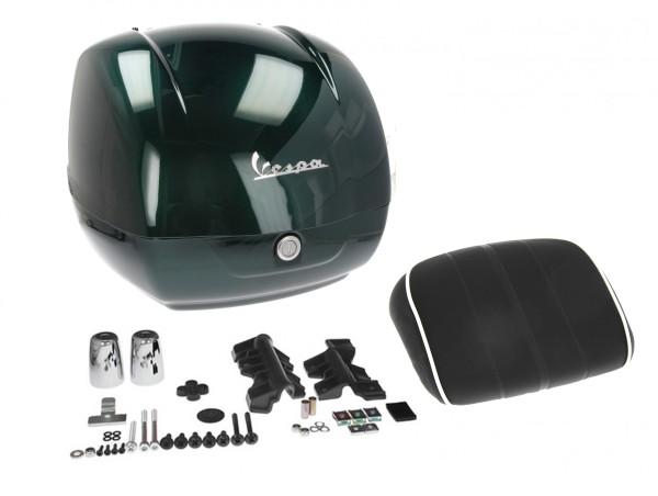 Top case for Vespa GTS Racing Sixties - green, metallized green 349/A, 37 l