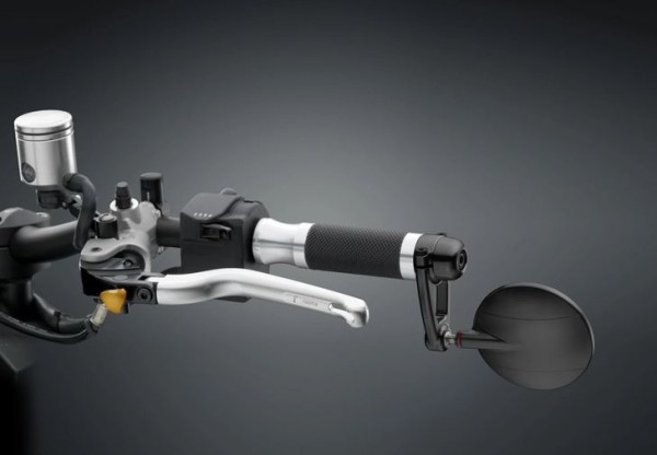 Handlebar end mirror RIZOMA "SPY-ARM" left or right for Vespa, black anodized