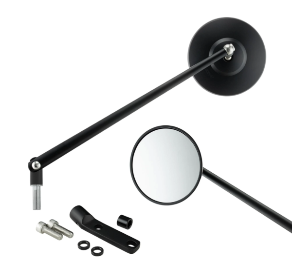Standard mirror left or right for Vespa PX 80-200cc, black