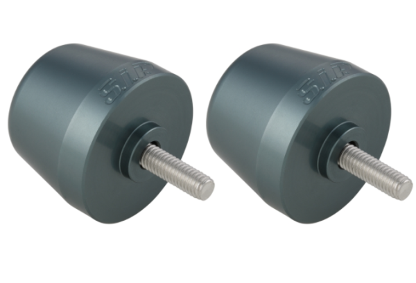 Handlebar end weights left/right for Vespa Primavera/​Sprint/​ET/​LX/​LXV/​S, matt silver