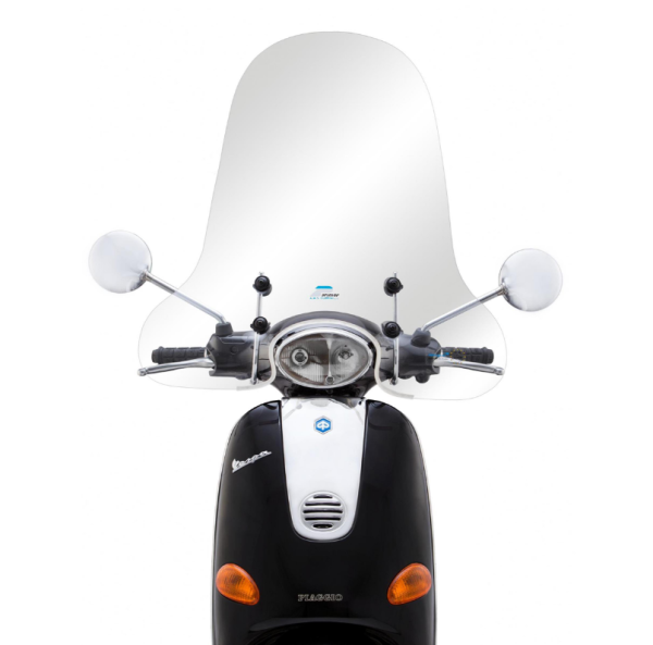Windshield CUPPINI high for Vespa ET2/ET4 50-150cc, clear
