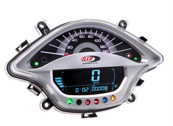 Revolution counter/speedometer for Vespa Primavera/​Sprint 50-150ccm 2T/​4T AC, silver