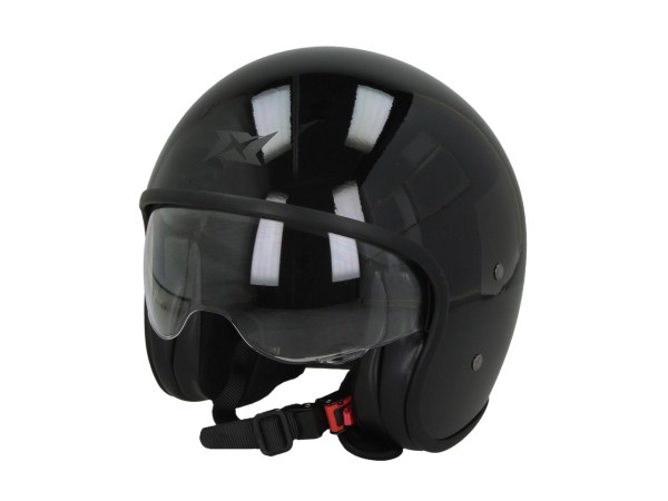 Axxis Hornet Fiber SV Open-Face Helmet, Solid, Black, Glossy, Fiberglass, ECE 22.06