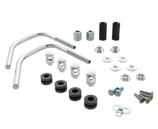 Mounting material flyscreen for Vespa Sprint 50-150cc 2T/4T, silver