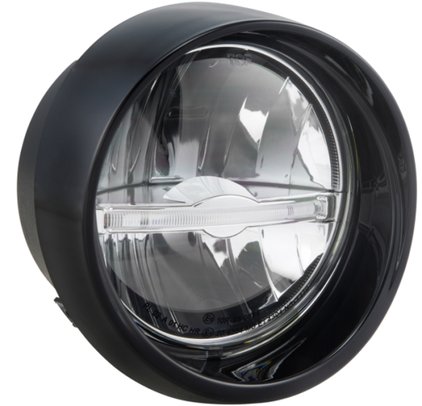 Headlight LED for Vespa Primavera 50-150ccm 2T/​4T (-'18), glossy black
