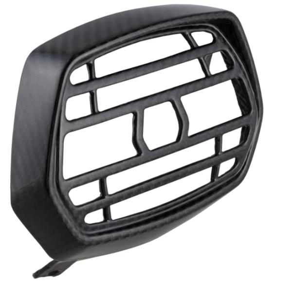 Lamp ring with grid for Vespa Sprint 50-150ccm 2T/​4T ('13-'18), carbon