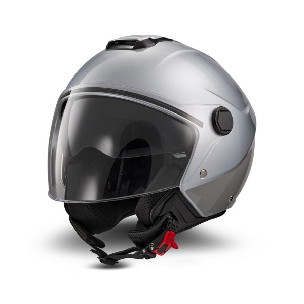 Piaggio Demi Jet UL01 Open-Face Helmet, Glossy Gray