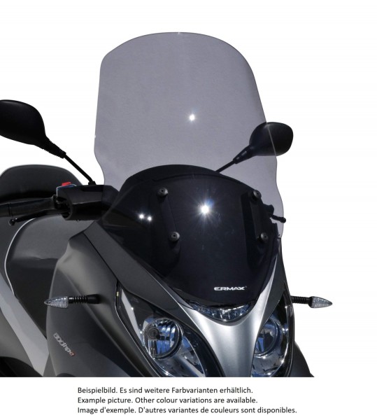 Windshield ERMAX for Piaggio MP3 400 HPE (-22), tinted/light black