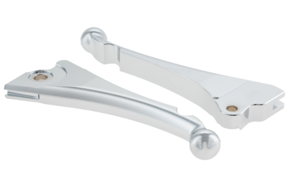 Sport lever set brake "Shorty 3D" left/right for Vespa LX/​LXV/​S/​Primavera/​Sprint, chrome