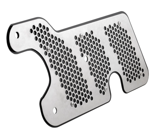 Exhaust trim swing arm for Vespa GTS/GTS Super 125/150cc 4T LC iGet (Euro4), black/silver