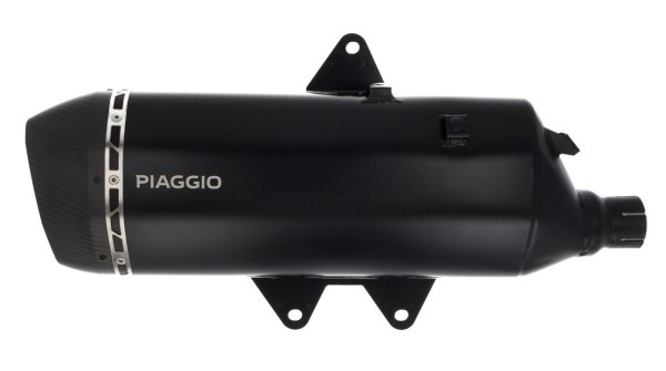 Slip-on silencer stainless steel black for Piaggio MP3 HPE 530