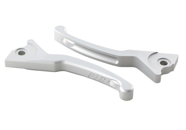 Sport lever set brake Shorty for Vespa, right and left, matt silver