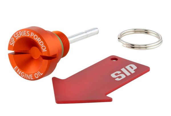 Oil filler screw motor oil for Vespa, matt orange