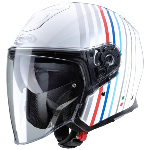 Caberg Helmet Flyon Bakari, white / silver blue red