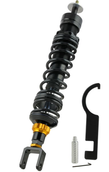 Shock absorber "Black Edition", rear for Vespa Primavera/​Sprint 50ccm 2T/​4T, black