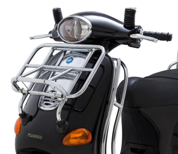 Luggage rack front for Vespa ET2/ET4 50-150cc, foldable, chrome