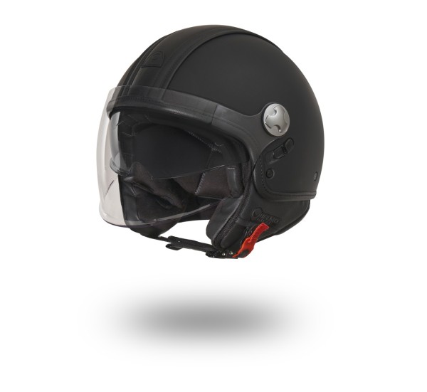 Helmo Milano Demi Jet, PelleDura Premium, black matt with black eco-leather