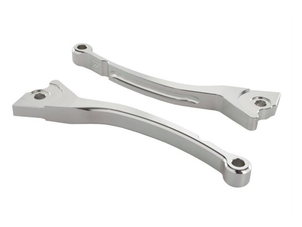 Sport lever set brake ZELIONI for Vespa, right and left, silver