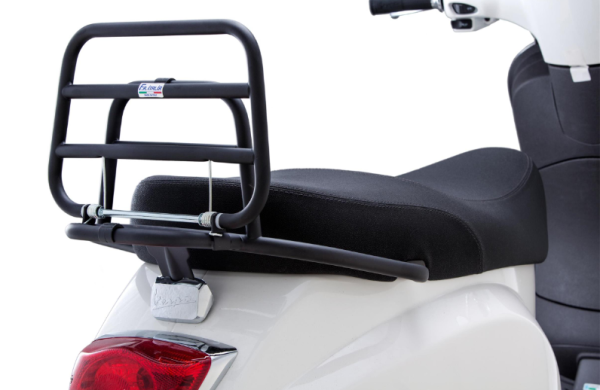Rear rack for Vespa LX /LXV /S 50-150cc, foldable, black