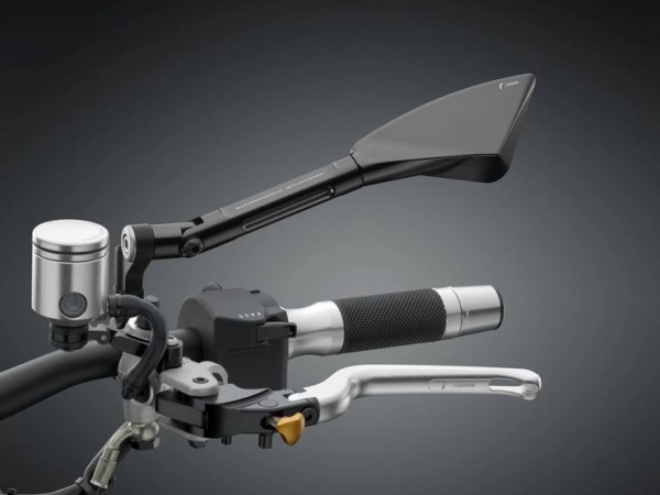 Mirror RIZOMA "TOMOK" right for Vespa, black anodized