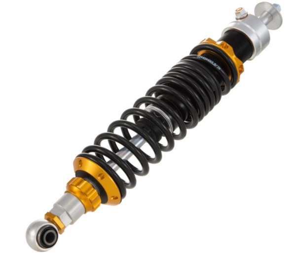 Rear shock absorber for Vespa Primavera/​Sprint 125-150ccm ('14-), black/silver/orange