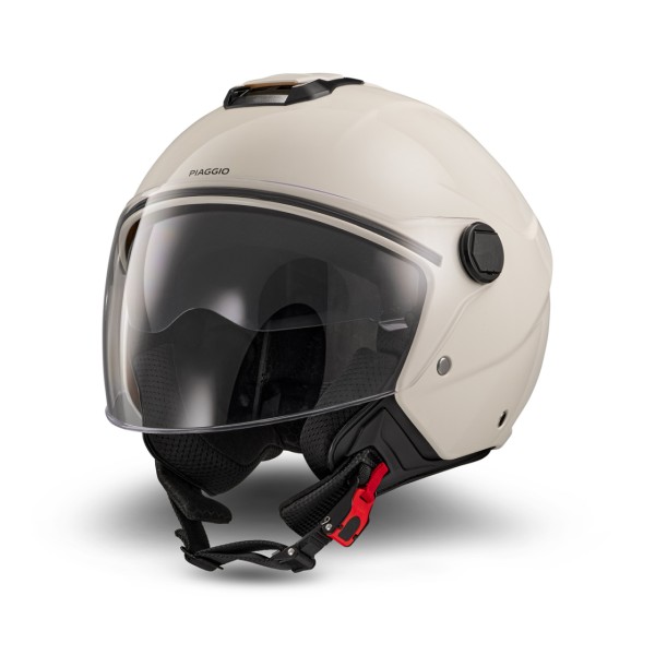 Piaggio Demi Jet UL01 Open-Face Helmet, Glossy White